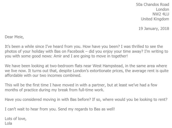 How To Write An Informal Letter In UK English Example St George 